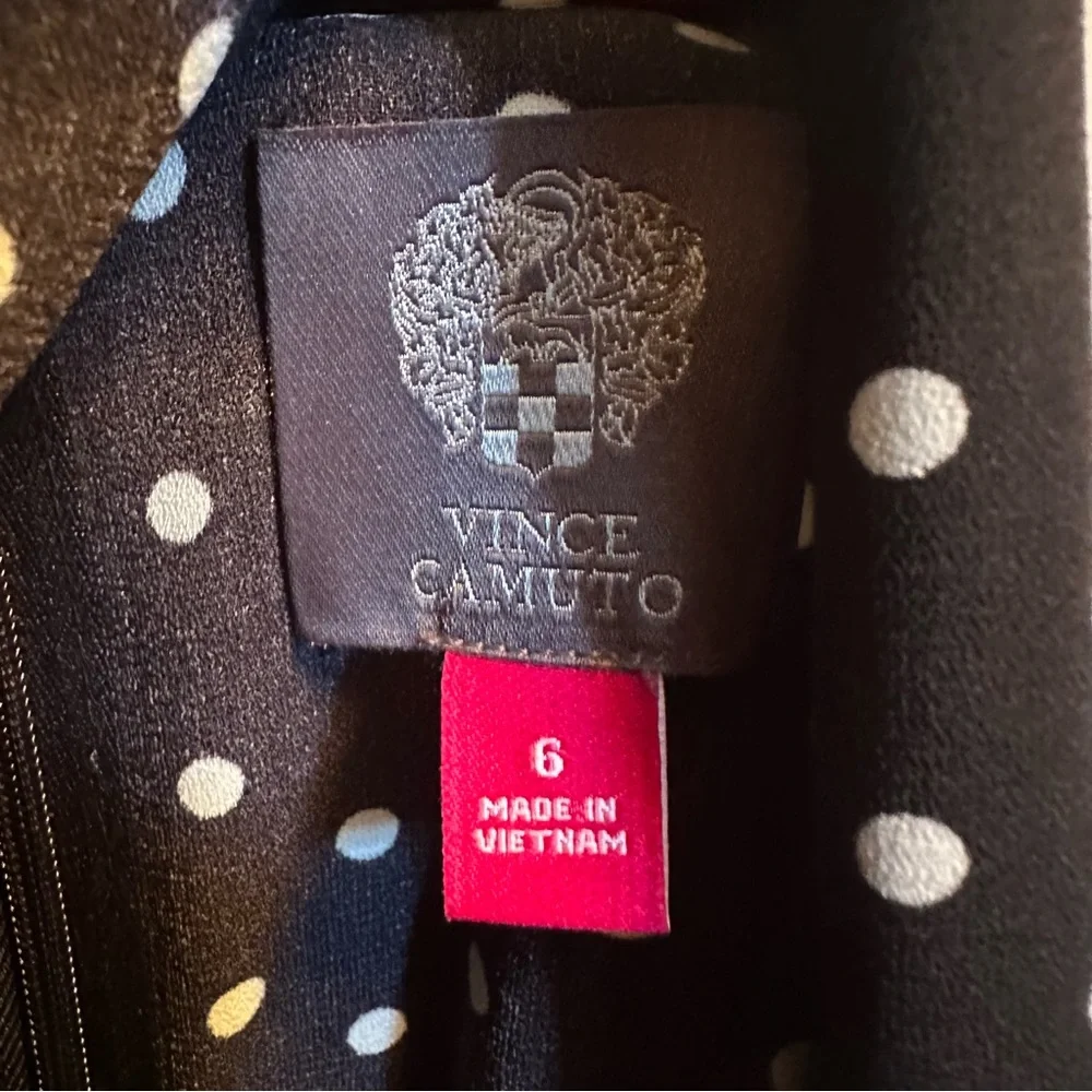 Vince Camuto Sleeveless Black and White Polka Dot Jumpsuit, Size 6, NWT - Picture 5 of 6